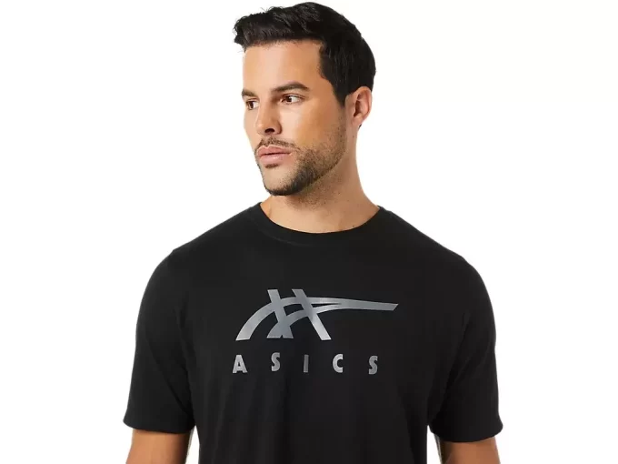 ASICS GESTREIFTES KURZARM-T-SHIRT