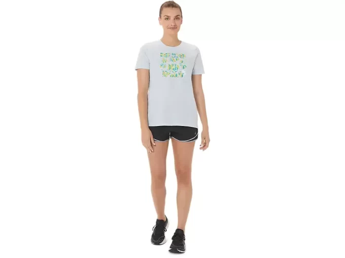 ASICS HIBISCUS SLOGAN CREW FÜR DAMEN