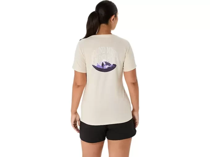 ASICS NATURE V-AUSSCHNITT KURZARM-T-SHIRT FÜR DAMEN