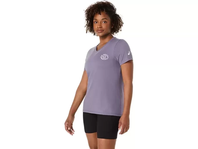 ASICS NATURE V-AUSSCHNITT KURZARM-T-SHIRT FÜR DAMEN