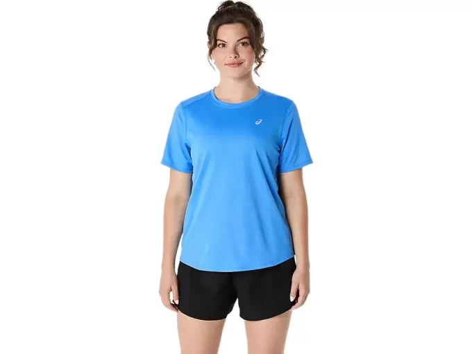 ASICS SILBERNES KURZARM-OBERTEIL