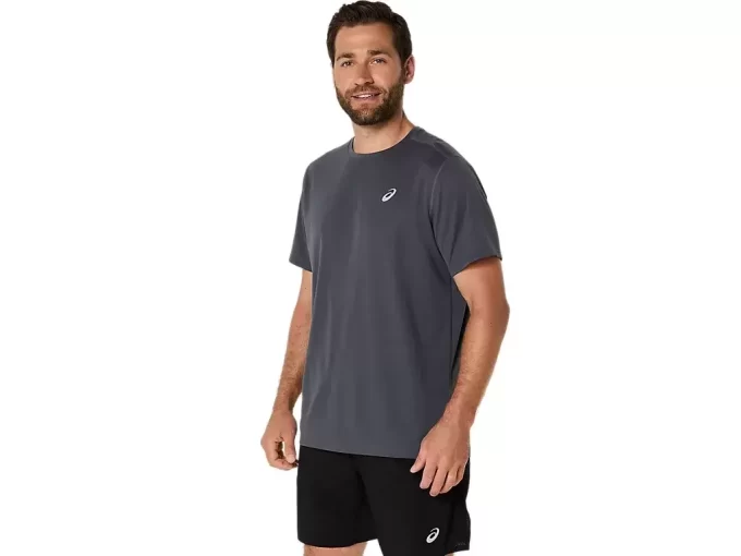 ASICS SILBERNES KURZARM-OBERTEIL
