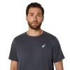 ASICS SILBERNES KURZARM-OBERTEIL