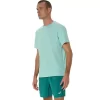 ASICS SILBERNES KURZARM-OBERTEIL