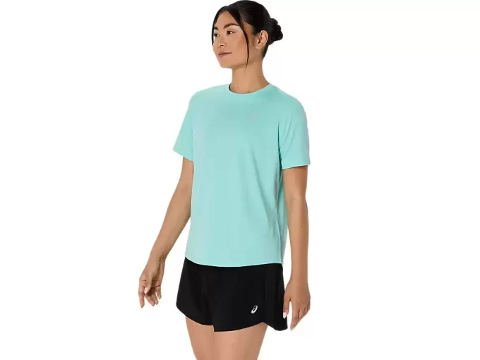 ASICS SILBERNES KURZARM-OBERTEIL