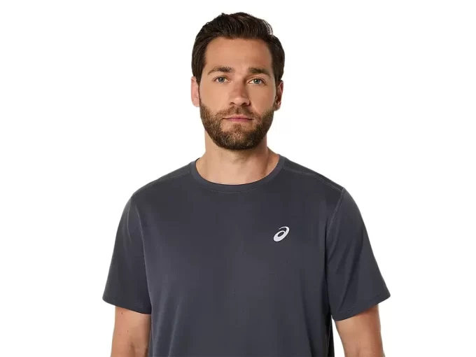 ASICS SILBERNES KURZARM-OBERTEIL