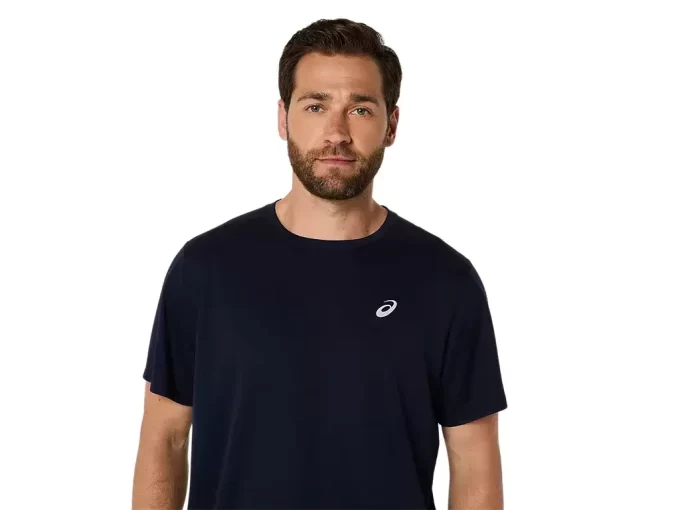 ASICS SILBERNES KURZARM-OBERTEIL