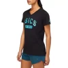 DAMEN-KURZARM-T-SHIRT MIT V-AUSSCHNITT „EST 1977“