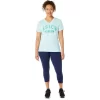DAMEN-KURZARM-T-SHIRT MIT V-AUSSCHNITT „EST 1977“