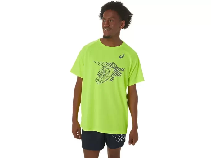 HERRENSCHUHE GRAFISCHES KURZARM-TOP
