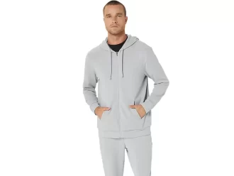SWEAT-KAPUZENPULLOVER MIT DURCHGEHENDEM REISSVERSCHLUSS
