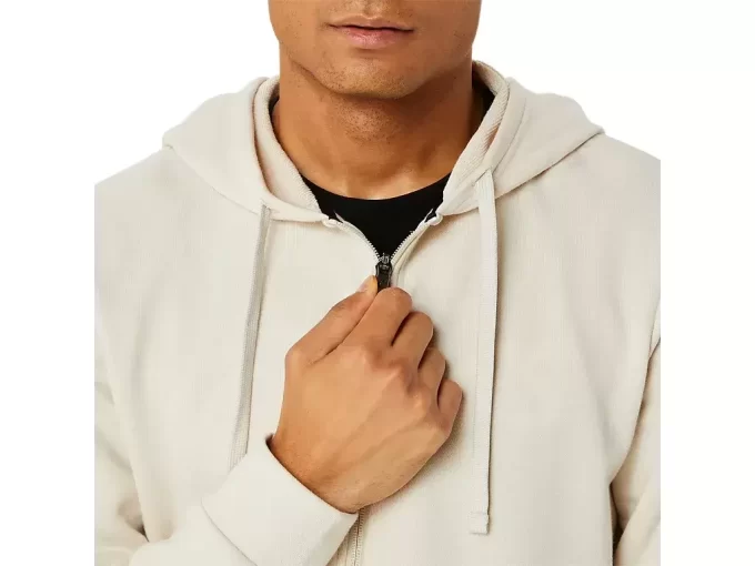 SWEAT-KAPUZENPULLOVER MIT DURCHGEHENDEM REISSVERSCHLUSS