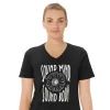 V-Ausschnitt mit Sonnenblumen-Slogan für Damen
